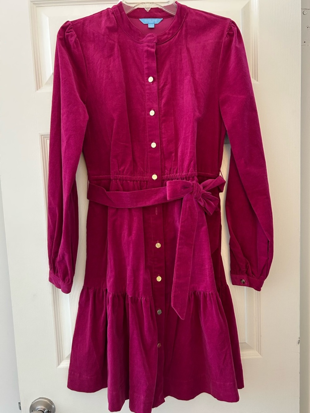 Draper James Deep Fuchsia Pinwale Corduroy Jacket